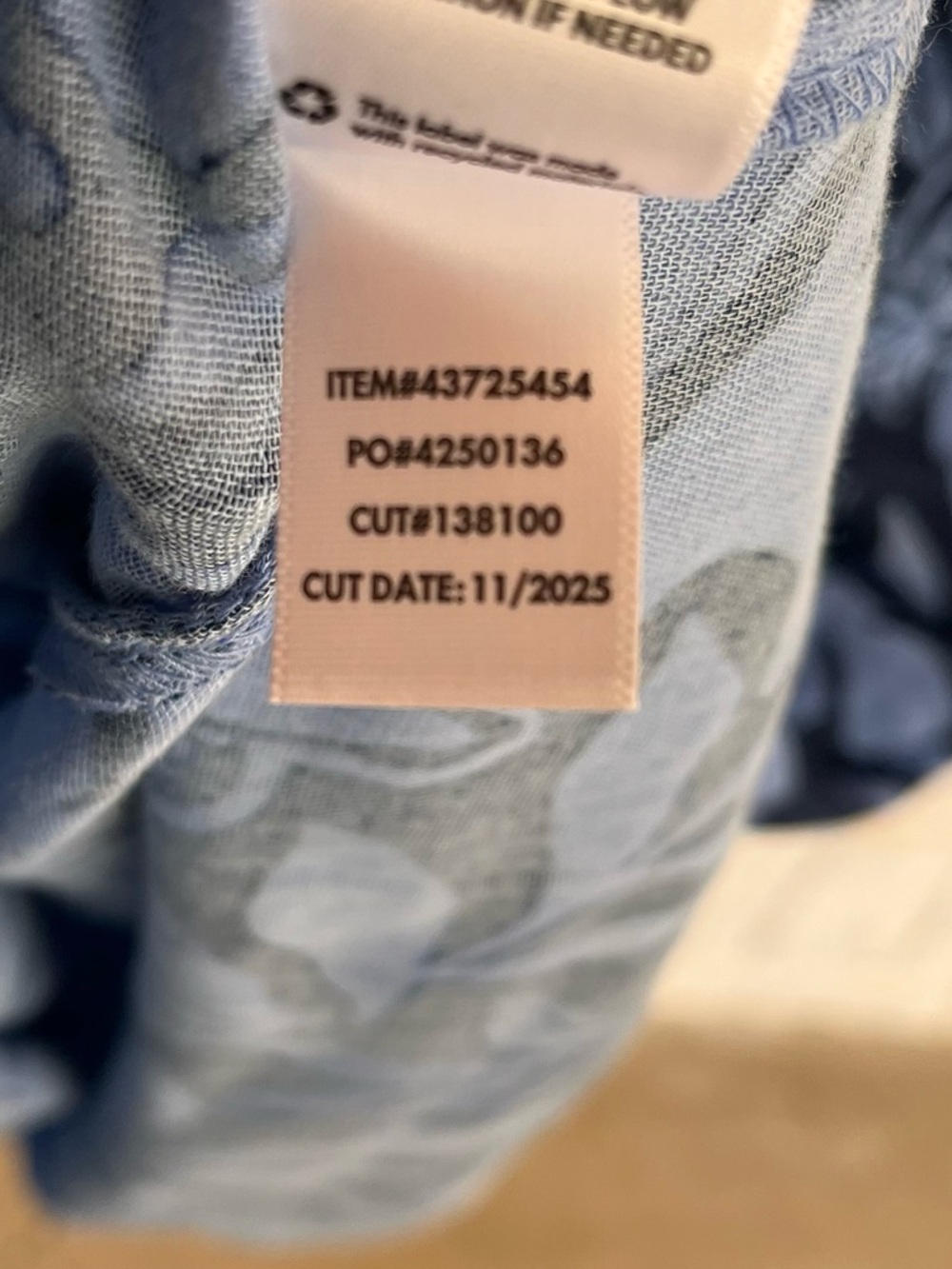 Torrid Belle Isle Popover Dolman Dress Size 3X New With Tags Cotton Blue Floral - Picture 7 of 9
